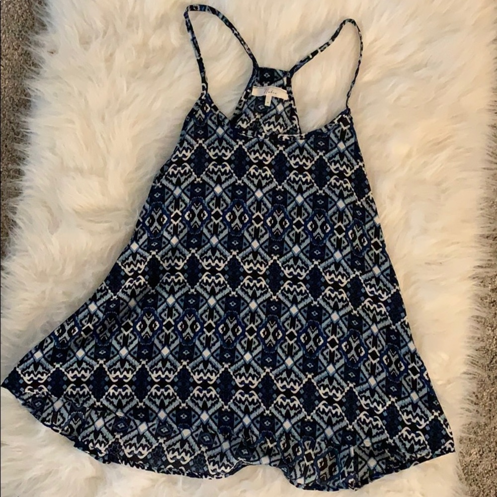 Blue Flowy Tank